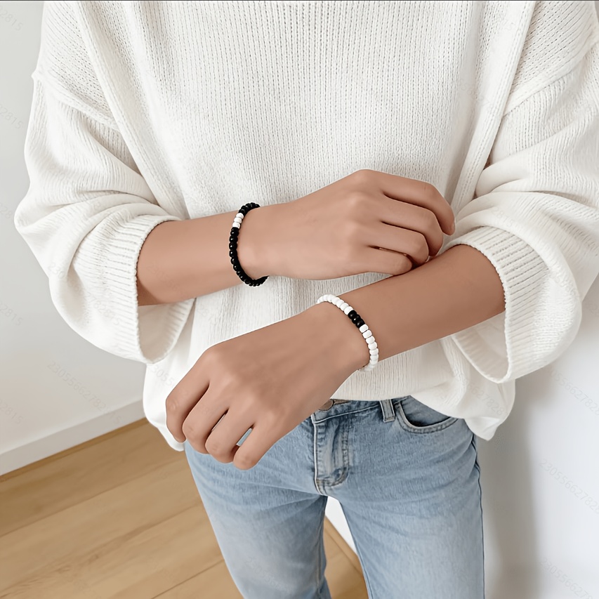 Couple's Rice Bead Bracelet, Everyday Versatile